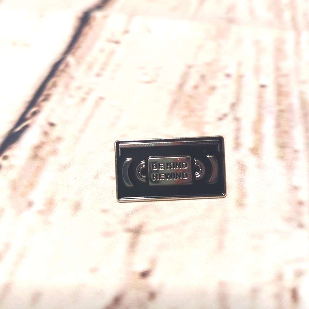 Retro "Be Kind Rewind" Hat Pin NWOT